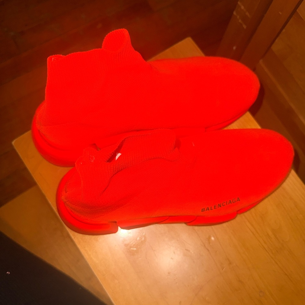 Balenciaga Bright orange Sock Sneakers
